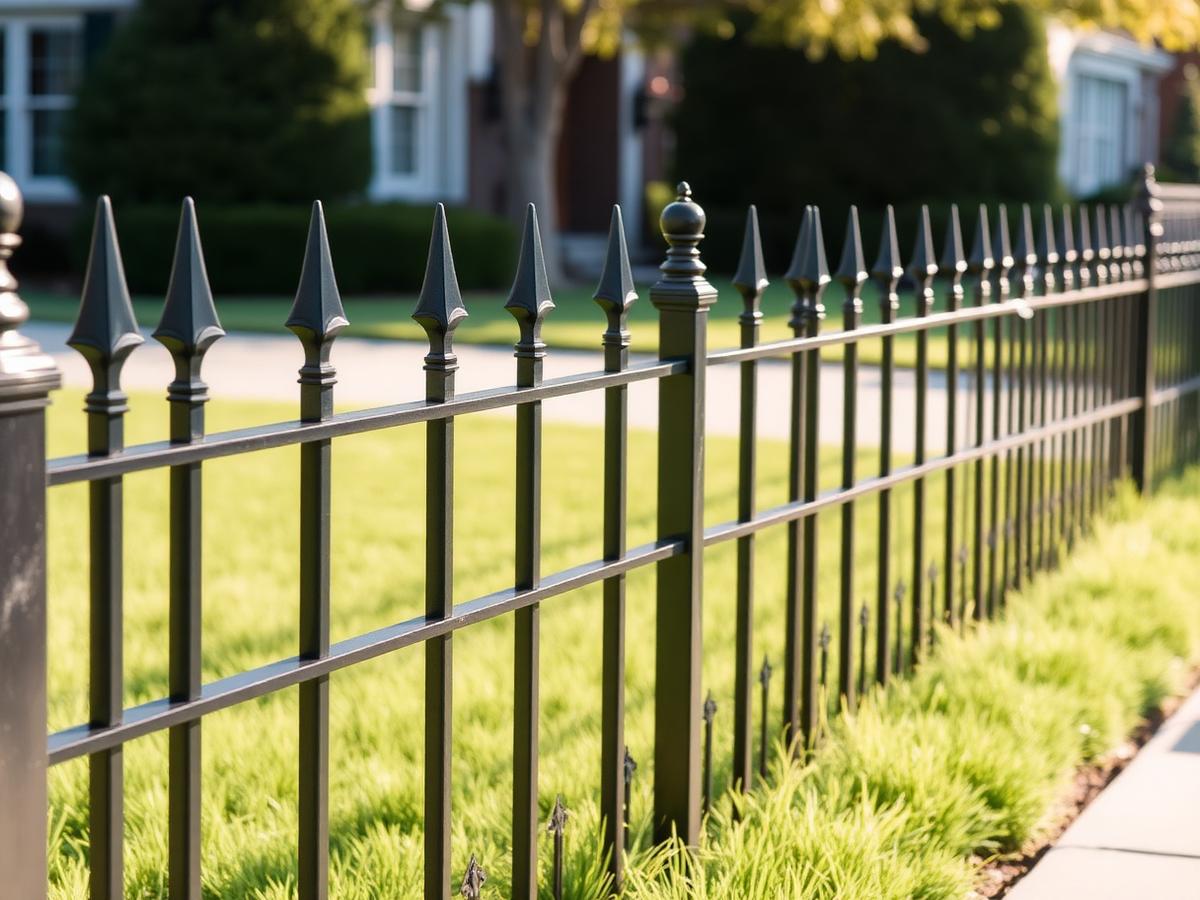 Ornamental aluminum fence installed by Kodiak Fence Co.