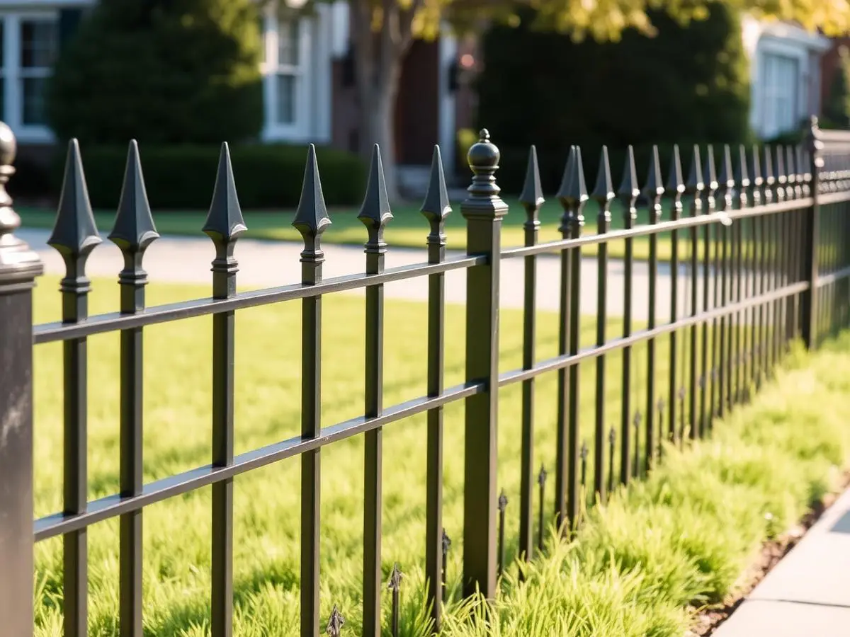 Ornamental aluminum fence installed by Kodiak Fence Co.